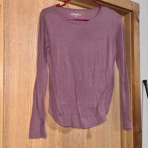 Mudd Pink Fitted Long Sleeve Blouse